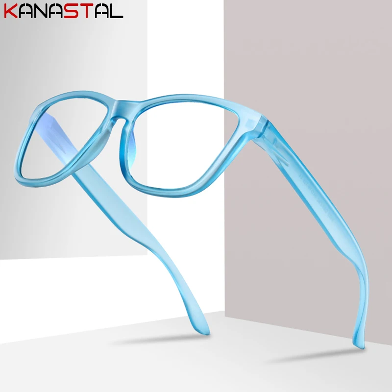 Men Blue Light Blocking Prescription Myopia Reading Glasses Square Computer Eyeglasses Frame Women Anti Ray Optical Lens Eyewear