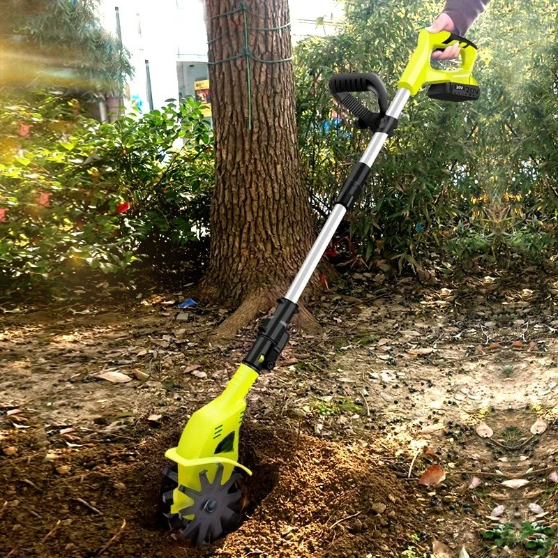 Handheld lithium battery micro-tiller, scarifier, agricultural tiller, small household electric hoe rotary tiller