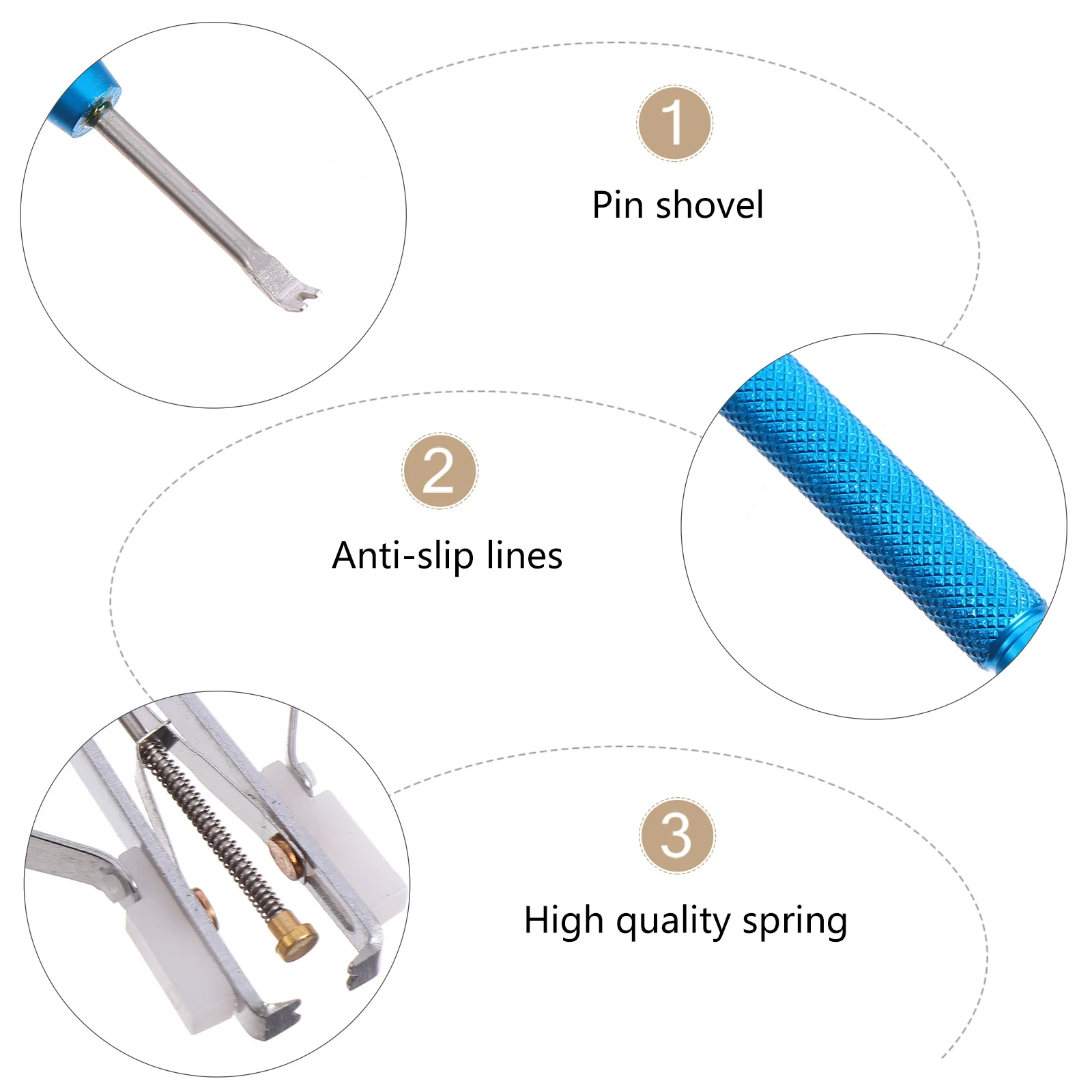 

3 pcs Nonslip Needle Picker Hand Remover Tool With Picker Holsters Durable Repair Tool For Hand Removal Needle