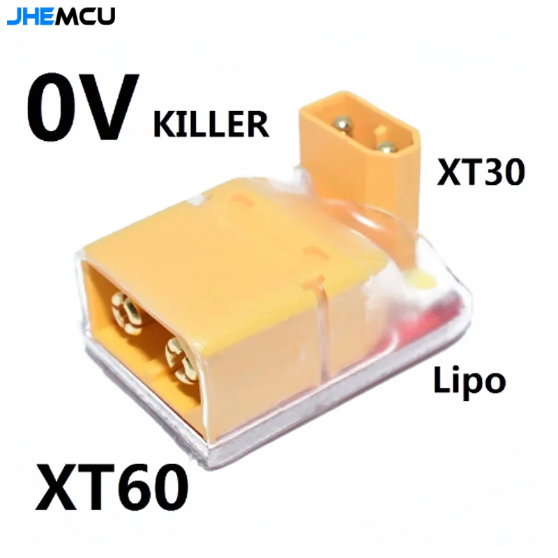 RC LiPo Discharger to 0V JHEMCU Battery Killer Tool w/XT30  XT60 Male Connectors for RC Model FPV Drone Vehicle Car Boat Battery