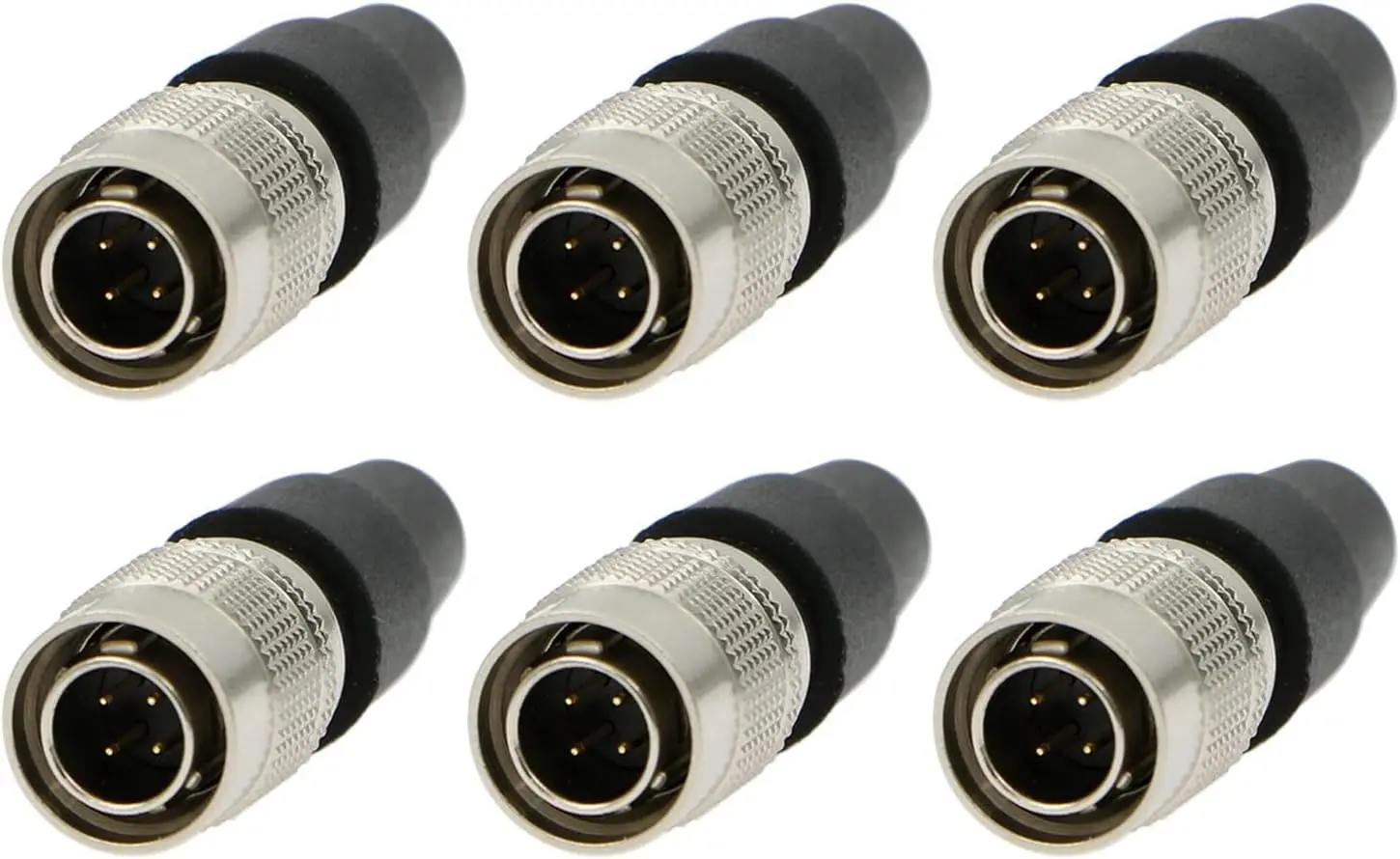 Alvins Hirose 4-Pin Connector HR10A-7P-4P Male Plug for Sony Venice | Zoom F8/F8n| Sound Devices 664(6PCS, Male)