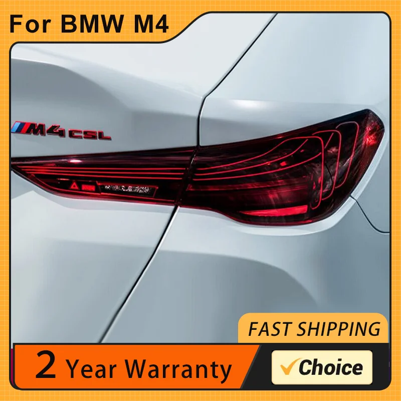 for 2020-2023 new BMW 4 series tail light assemblies M4 modified CSL driving lights, brake water flow turn signals