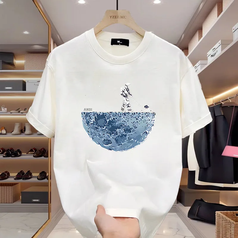 Pure Cotton Summer Casual Personalised Fashion Basic Men\'s Oversized T-shirts For Men Round Neck Comfortable Y2k Style Clothing