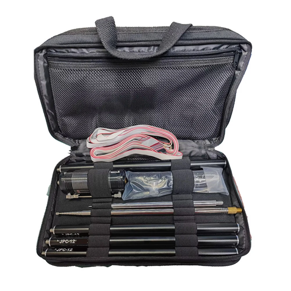 Outdoor Stalls Black 8-Band Shortwave Antenna 100W Power Capacity 50 Impedance Aluminum Alloy Base Die-Cutting Coil Frame
