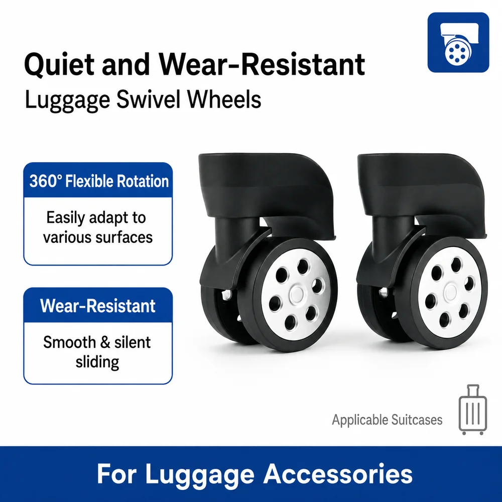 Universal Luggage Wheels For American Tourister JL-028 JL-011 360° Silent Swivel Caster Suitcase Replacement Parts Rolling Parts