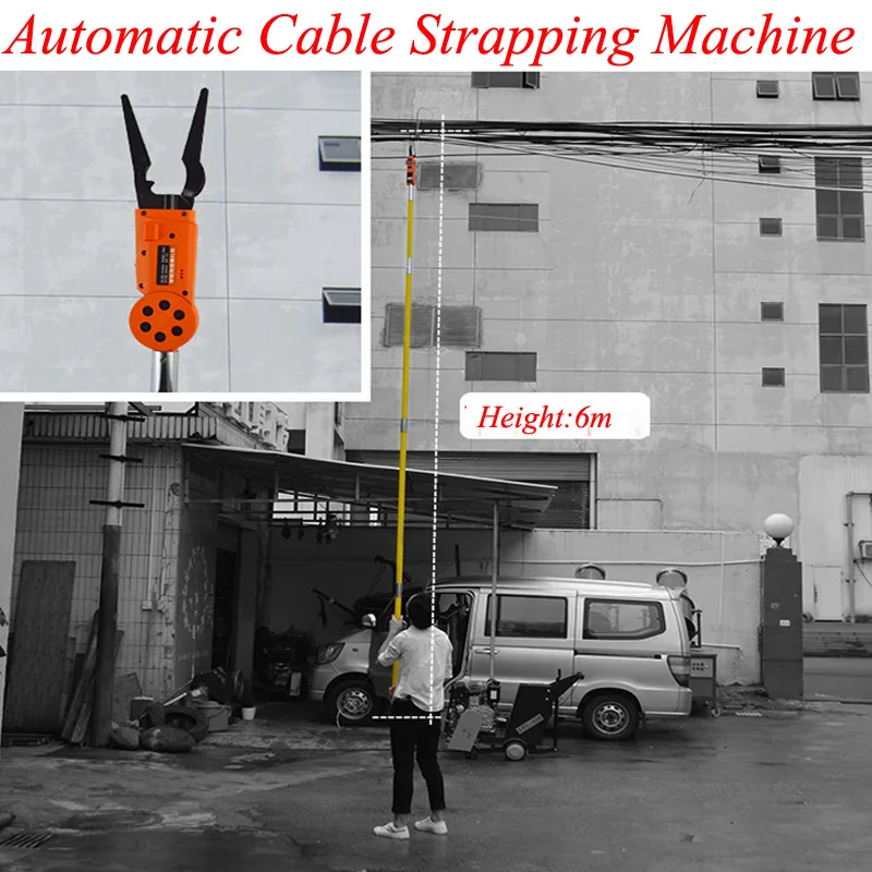 Máquina de fijación de cables de fibra óptica completamente automática, máquina flejadora, línea colgante, línea de encuadernación portátil de gran altitud, LYL-03
