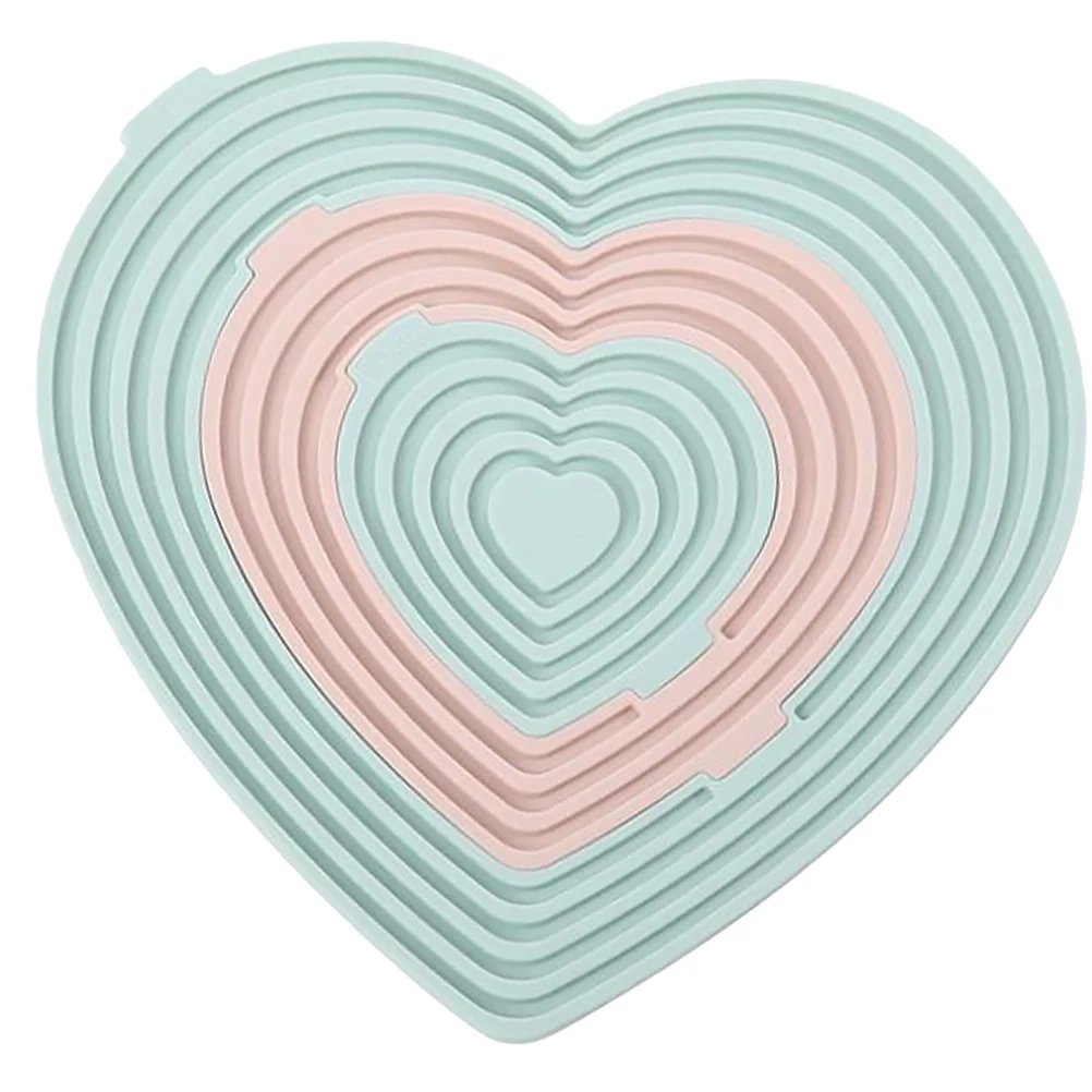 Tovaglietta in silicone a forma di cuore Tovaglietta per isolamento termico Sottobicchiere decorativo Tappetino per tazza Resistente ai graffi e alle macchie Elegante
