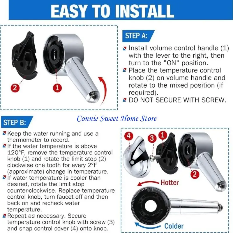 LXAF Tub & Shower Lever Handle Replacement Simple Installation for 1700 Series