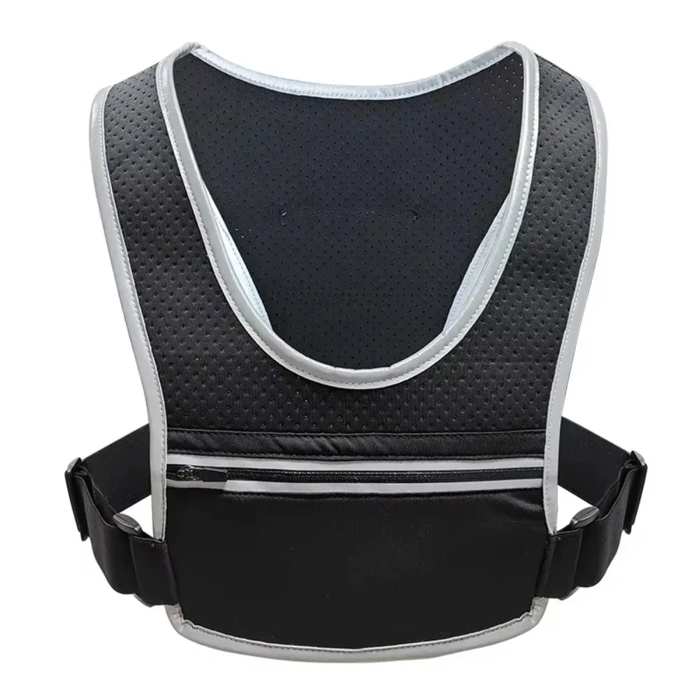 Jogging Hiking Running Chest Bags Zipper Pocket Adjustable Strap Reflective Running Vest Key Pocket Lightweight