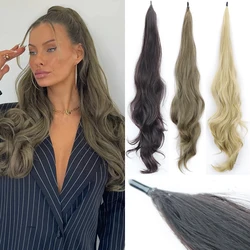 Synthetic Ponytail 30Inch Long Wavy Flexible Wrap Around Pony Tail Hair Extensions For Women Fake Tail Hairpiece Daily Use