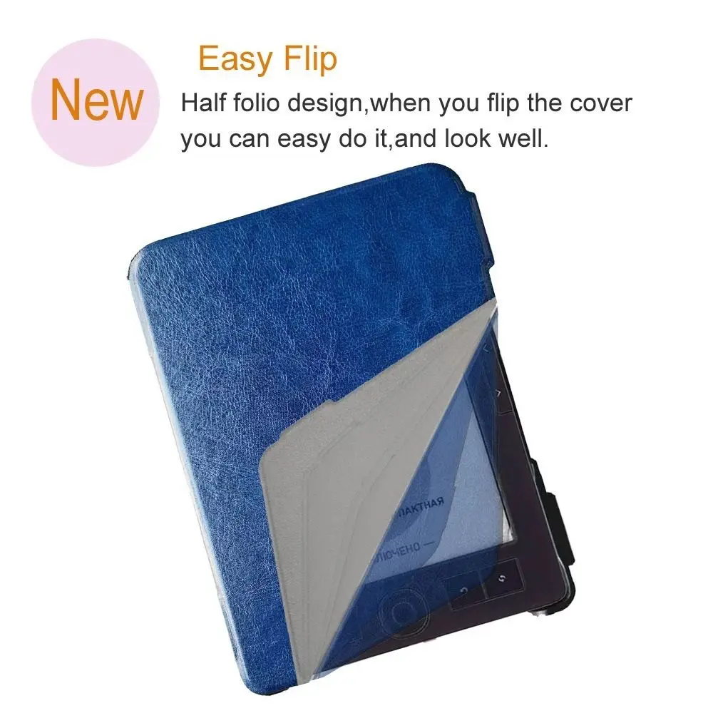 

New Lightweight Ebook Reader Case Auto Adsorption Anti-Dust Flip Cover Shockproof Leather Pouch for Digma k1 k2