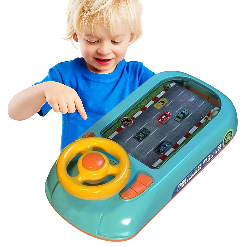 

Steering Wheel Toys with Music and Vehicle Sound Effects Interactive Simulation Racing Toy Car Racing Adventure Toy for Boys 4-6
