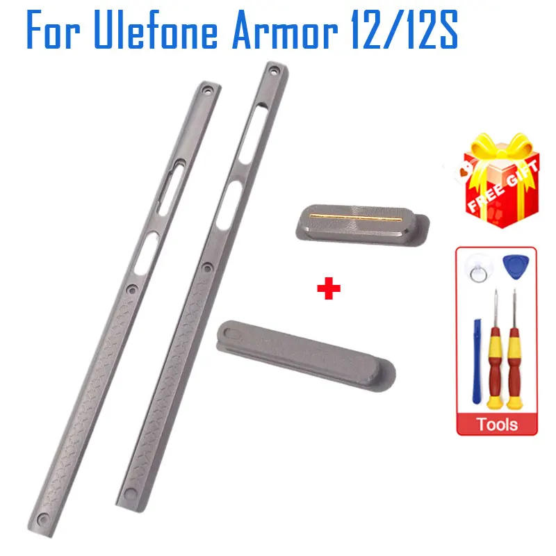 New Original Ulefone Armor 12S Housings shell Left Right Decoration Parts Side Middle Frame+Volume Button For Ulefone Armor 12S