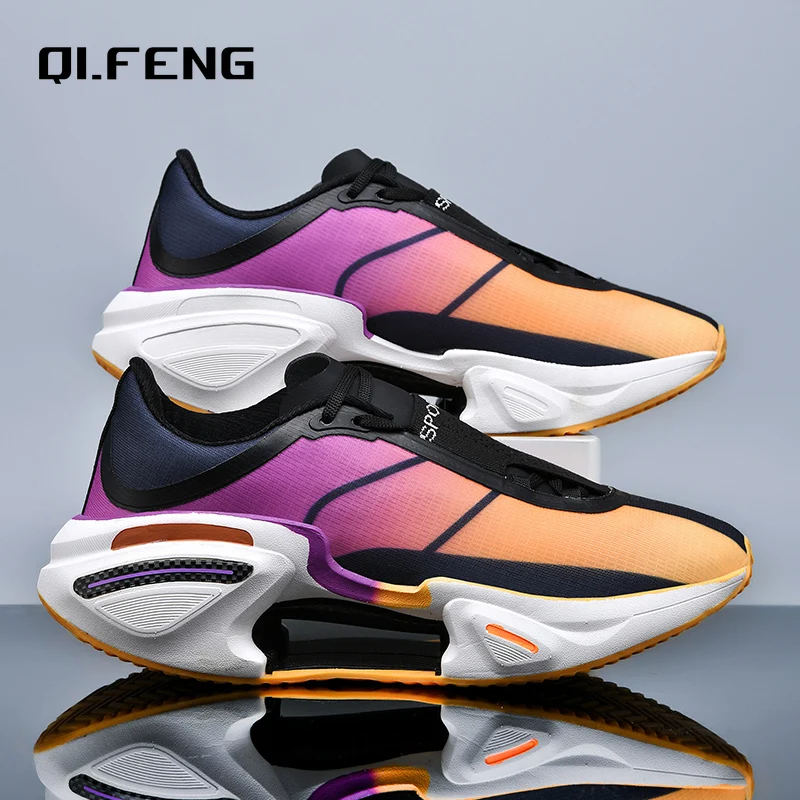 

Мужские модные модные кроссовки, весенне-осенние новые сетчатые дышащие износостойкие туфли на толстой подошве, уличная обувь для бега