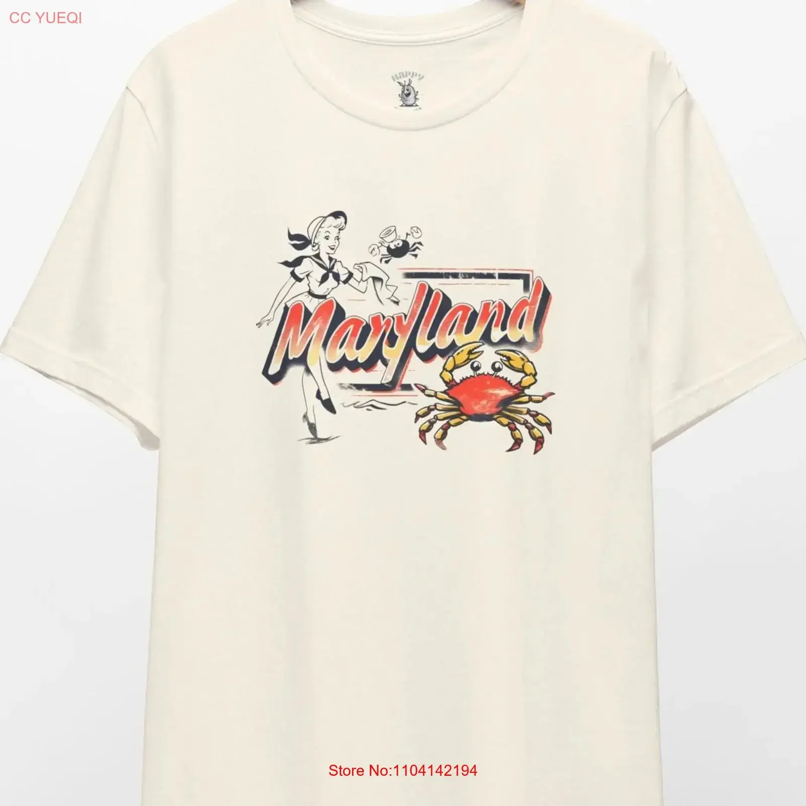 Remake Vintage Maryland T Shirt Old Line State Popular Retro Vi vintage Washed designer clothes Stretched homme streetwear