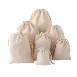Cotton Fabric Dust Cloth Drawstring Storage Bag Clothes Socks/Underwear Shoes Receive Bag Home Sundry Kids Toy Storage Bags