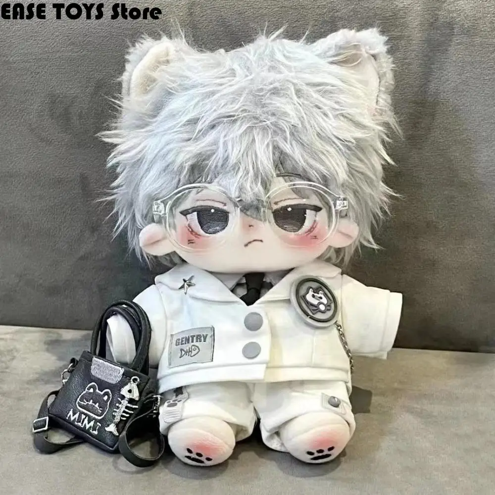 

20cm Cotton Doll Clothes Plush Doll DIY Clothing Cat Ear Uniform Hoodie Cool Jacket No Attribute Dolls Accessories