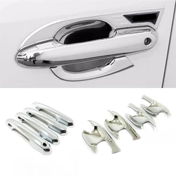 Car Door Pull Doorknob Catch Door Handle Bowl Cap Decoration Cover Trim For Toyota RAV4 XA50 2019 2020 2021 2022 2023