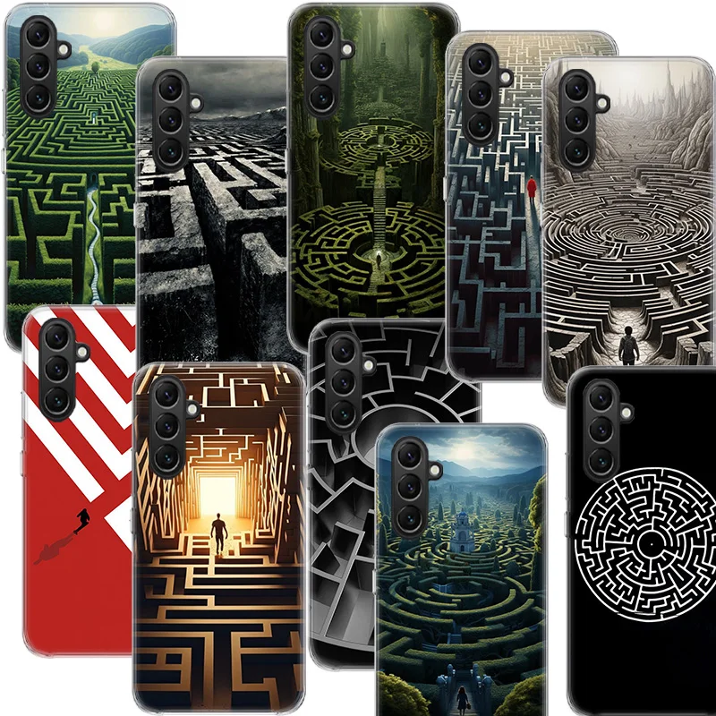 Ancient Maze Phone Case Samsung Galaxy A70 A50 A40 A30 A20E M30S M31 M21 M12 J8 J6 J4 M32 M52 M51 A90 A80 A20S M11 A10S Capa