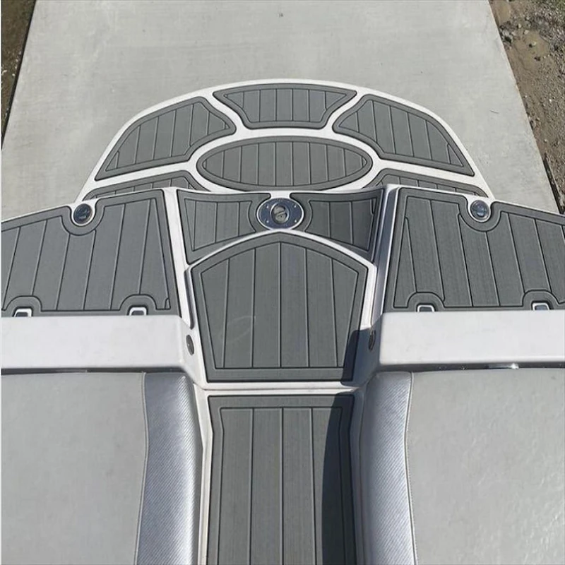 KXKZREN Custom 2012-2018 Tige Z1 Swim Platform Faux Teak Marine Flooring Pad Accessories for Yacht Self-adhesive Decking Sheet