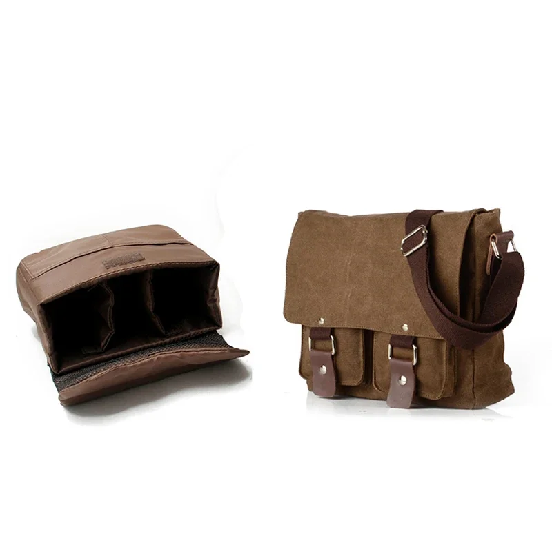 

New Unisex Durable Canvas Crossbody Shoulder Bag For DSLR Mirrorless Camera Sling Bag