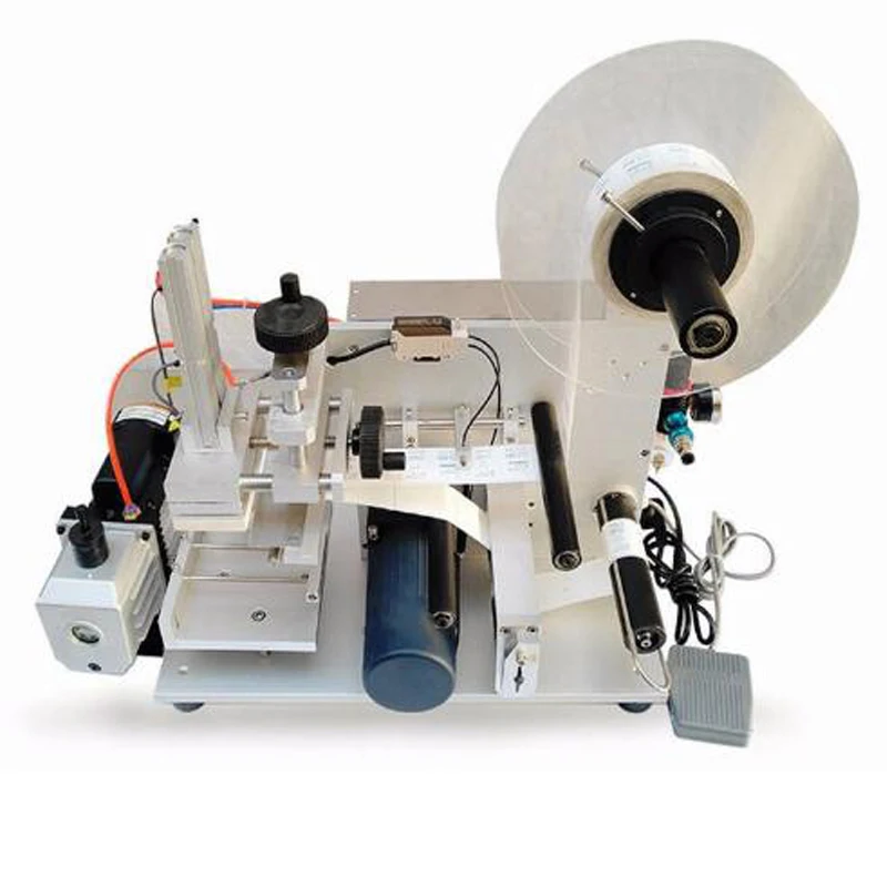 

Goo110V/220V Semi Automatic Labeling Machine Round Bottles Sticker Labeling Machine Bottle Stable Label Printing Packing Machine