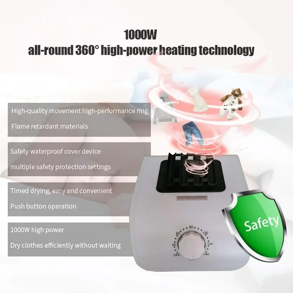 رخيصة ودقيقة Nekithia مجفف الملابس 1000 واط المحمولة تجفيف الرف 1.5 متر طبقة مزدوجة خزانة كهربائية صغيرة شقة المنزل #2