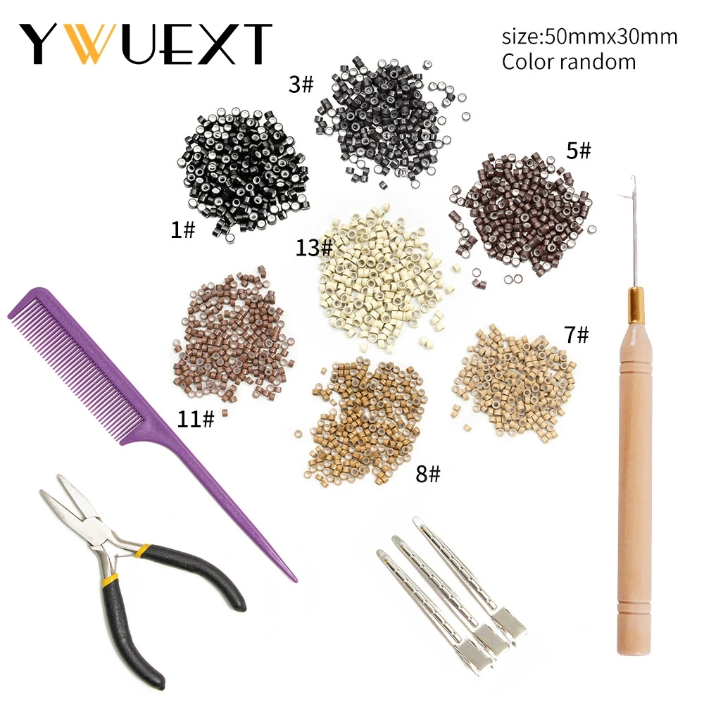 YWUEXT Invisible PU Hole Weft Real Human Hiar Twin Tabs 25cm Long No Glue Microlink Application 40-50g