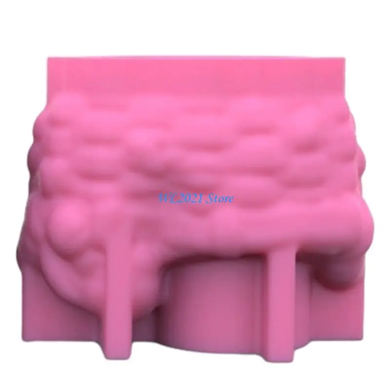 

G5GC Stylish Vase Mold Woven Flower Basket Planter Molds Desk Accessories