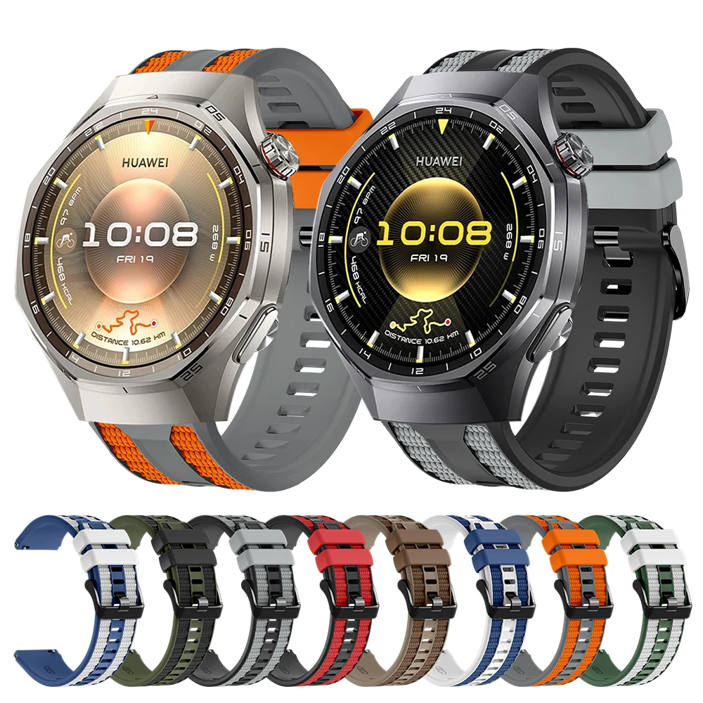 Soft Silicone Strap For Huawei Watch Ultimate 2 GT2 GT3 GT5 GT6 GT7 Pro GT4 46mm /honor Magic watch amazfit BIP 5 GTR 2 3 4