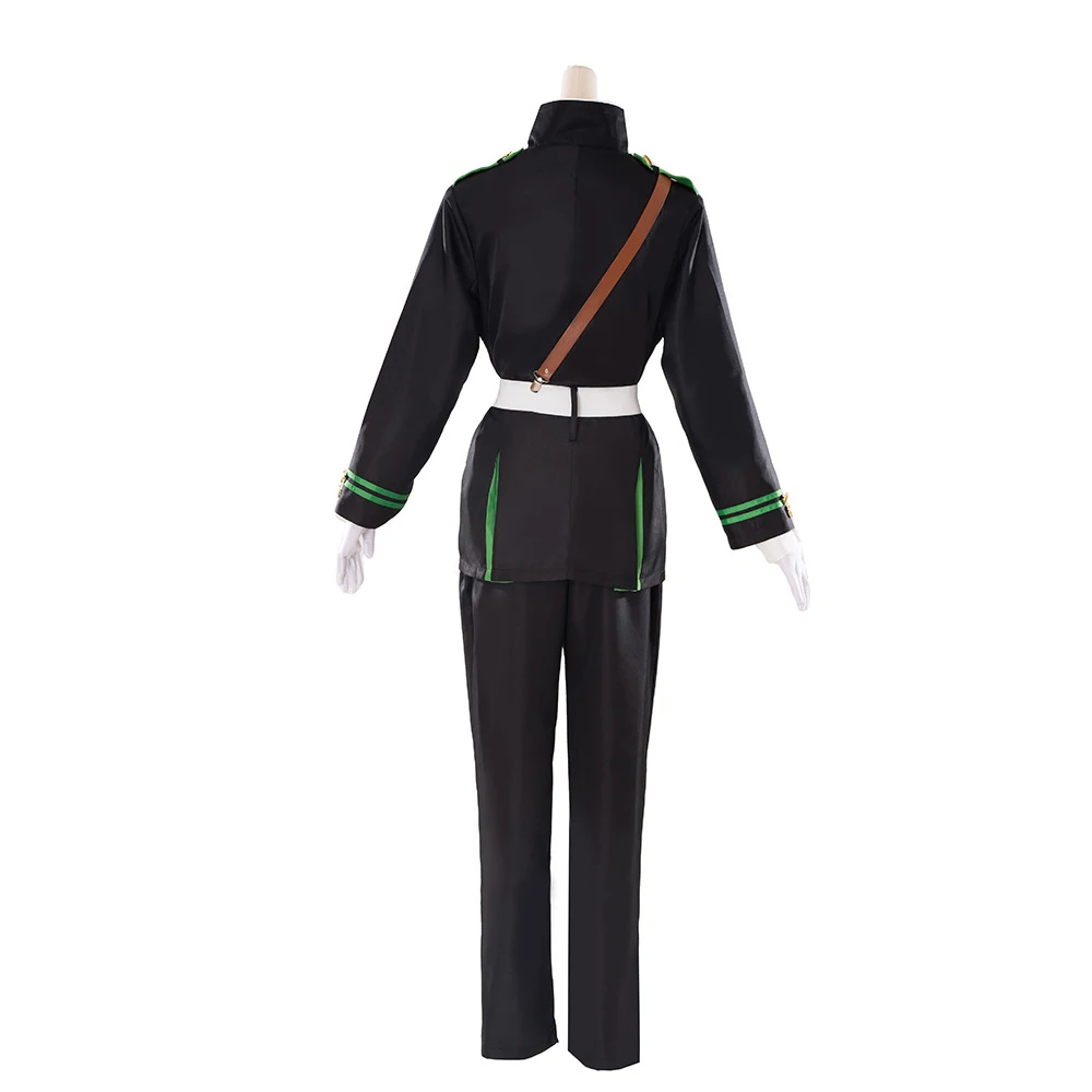 Anime Yuichiro Hyakuya Fantasia de Cosplay Adulto, Uniforme Militar, Luvas, Chapéus, Cinto, Conjunto completo, Dia das Bruxas, Carnaval, Fato de festa