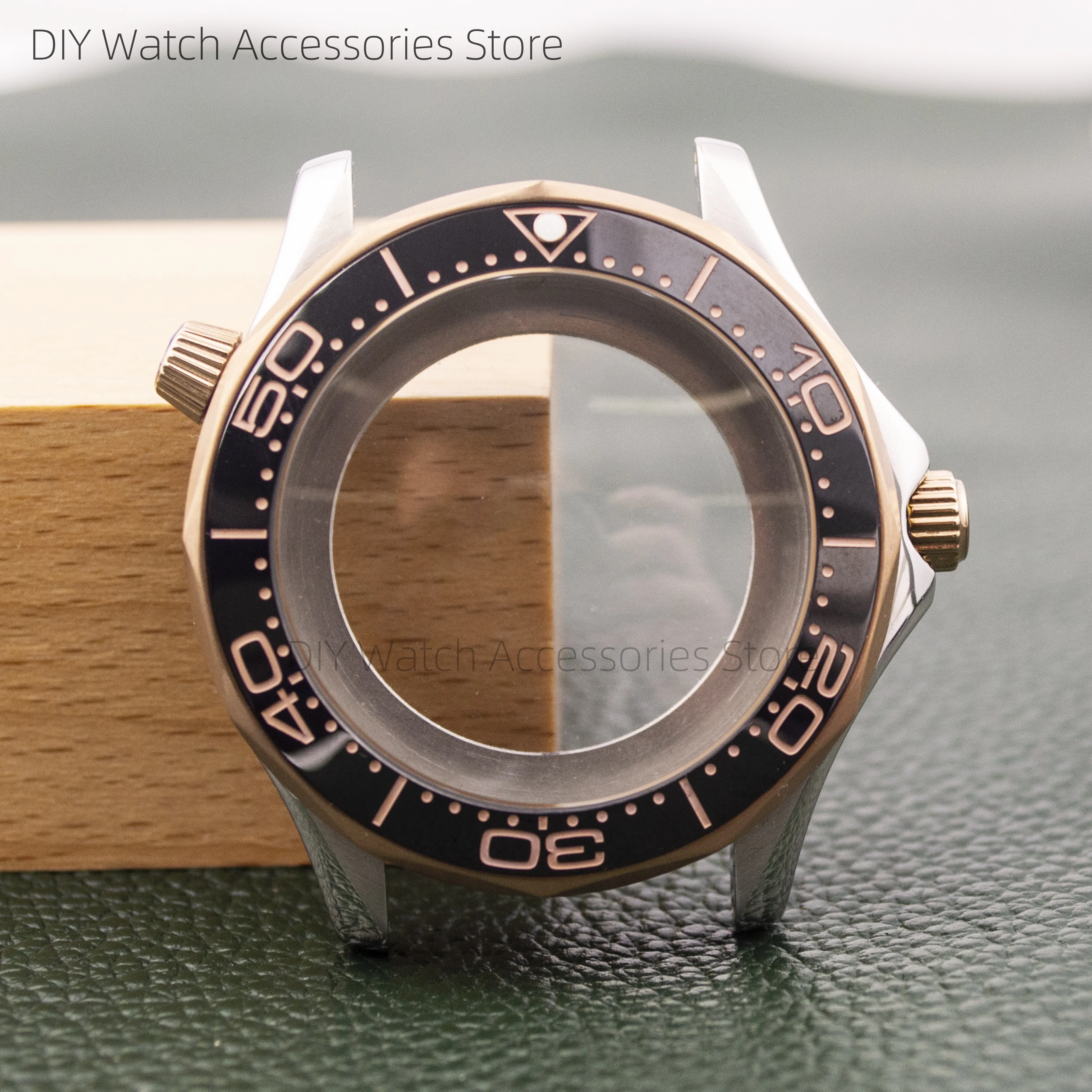 316L ステンレス鋼の時計ケースシーマスター 300 ケース 41 ミリメートル NH35 時計ケース防水フィット NH35 NH36 自動運動