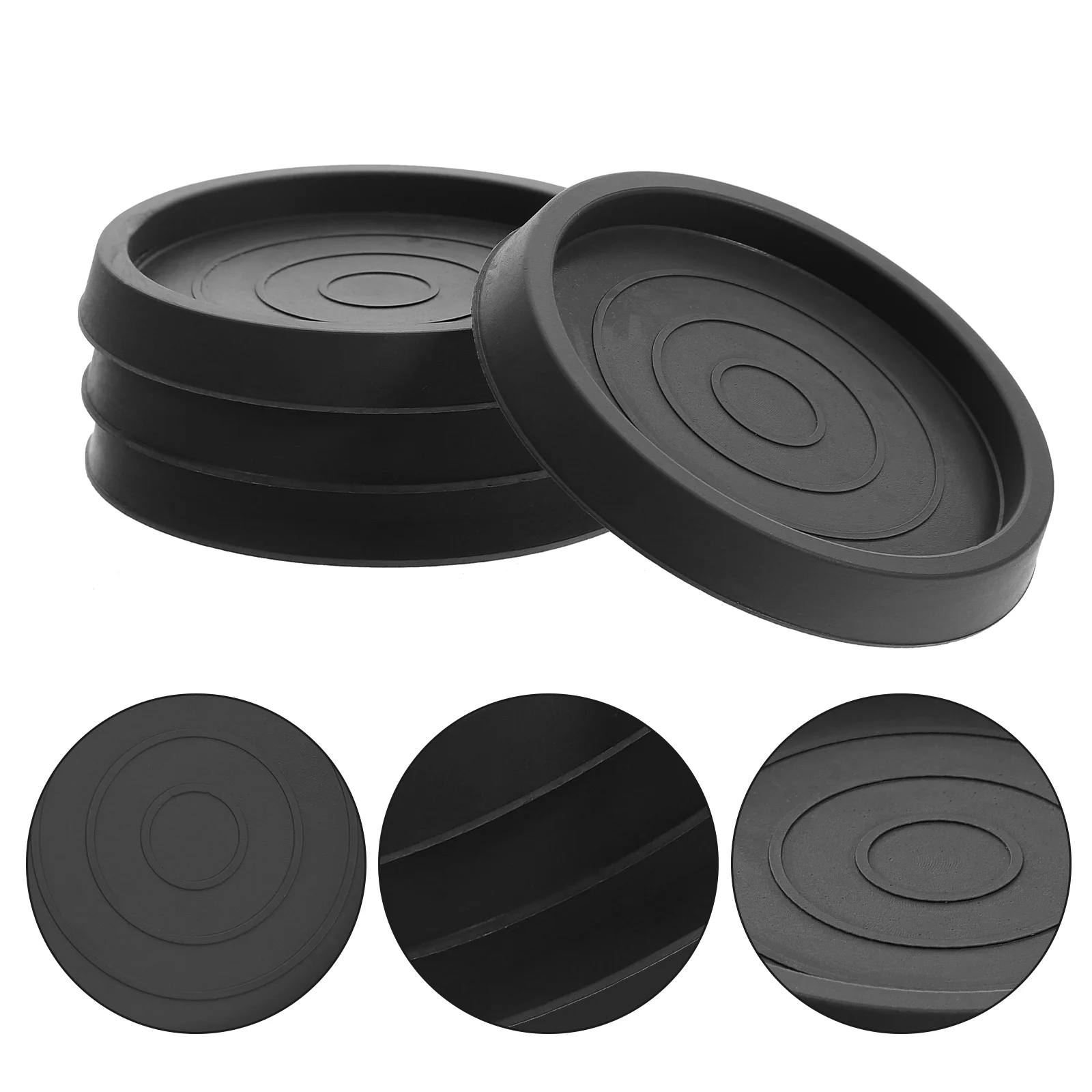 

4 Pcs Chair Pad Indoor Furniture Rubber Stoppers for Coaster Cup Square Shock Absorption Caster Cups Prevent Sliding Couch