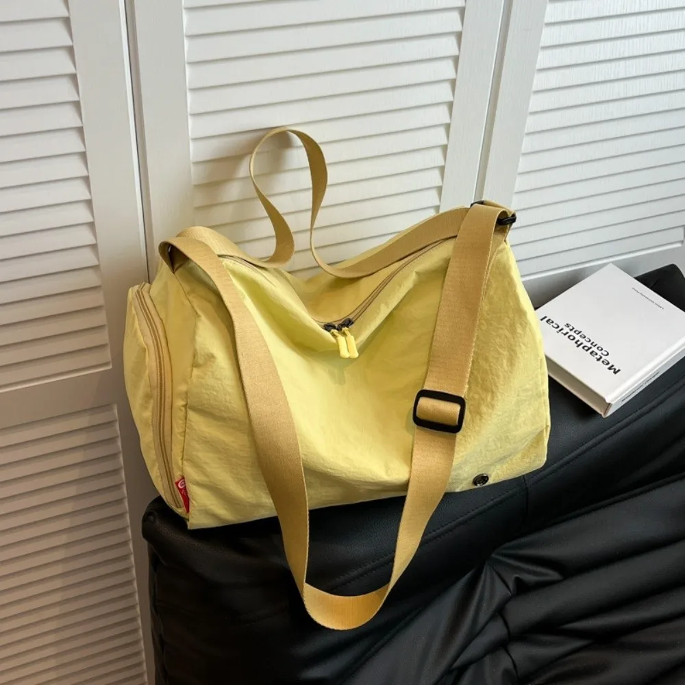 

Корейская спортивная сумка для фитнеса, универсальная большая вместительная дорожная сумка для багажа, регулируемый ремень через плечо, сумка для йоги, сумка через плечо