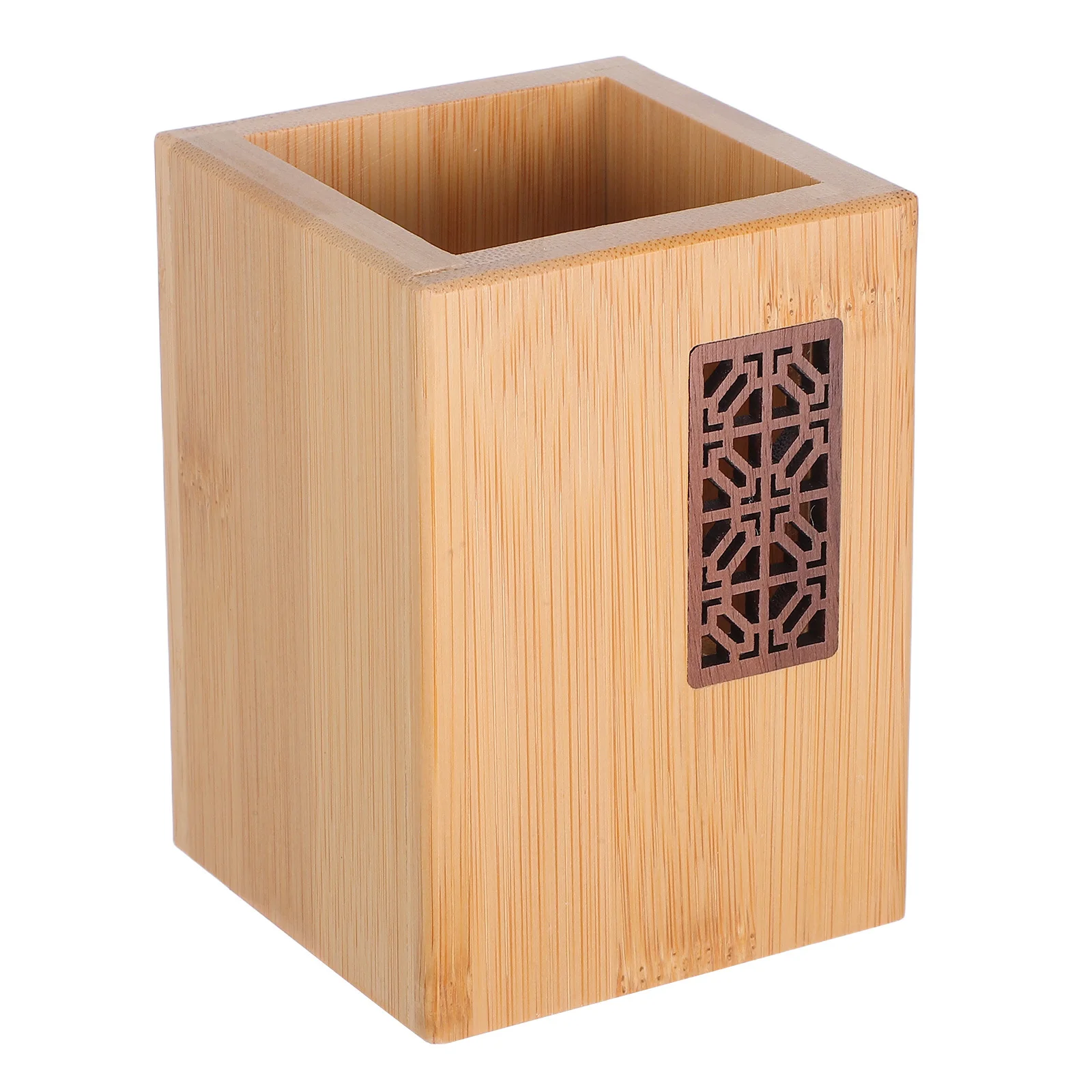 

Bamboo Pen Holder Intricate Carvings Multi-Functional Pencil Organizer Desk Storage for Office School Desk Organizer Bamboo