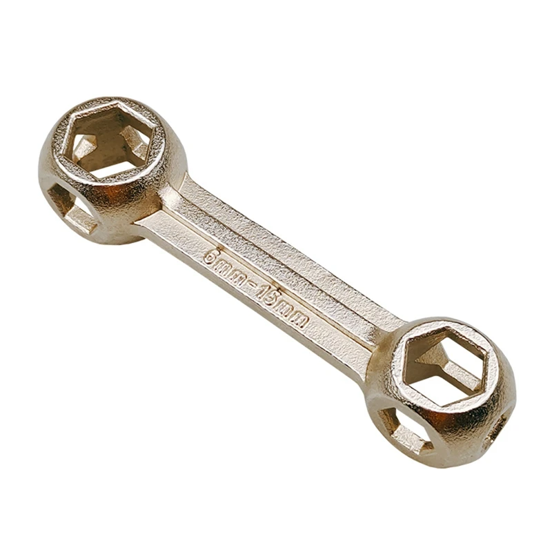 1 Piece Bone Shape Hexagon Wrench As Shown Metal 6-15Mm 10 Holes Cycling Spanner Portable Bicycle Bike Repair Tool Accessories