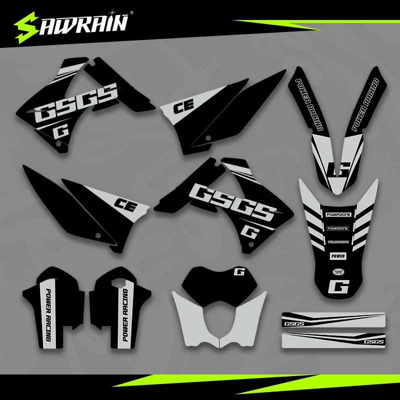 

Sawrain Motorcycle Graphics Backgrounds Decal Stickers Kits for GASGAS 10-11EC MC 04