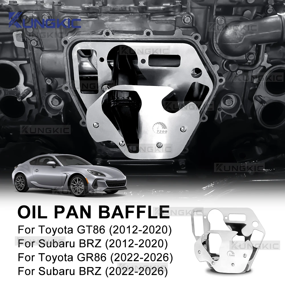 For Subaru BRZ ZC6 ZD8 Toyota GT86 GR86 ZN6 ZN8 2012-2026 Engine Oil Pan Baffle Plate Racing Protective Kit Stainless Steel
