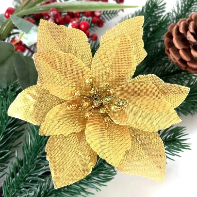 Home Decor Garland - 10 pezzi fiori artificiali decorazione natalizia