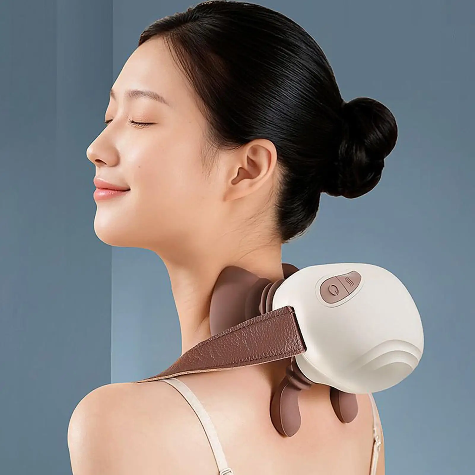

Neck And Shoulder Massager Heat Massage Tools Rechargeable Deep Back Neck Massager For Women Dad Mother Home Office Gym Work