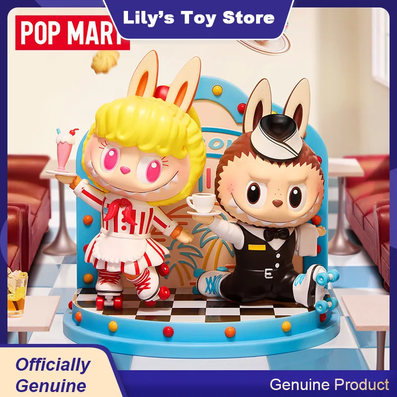 

POP MART The Monsters Labubu: Коллекционная фигурка в стиле милого винтажного кафе, креативный подарок для коллекционеров аниме-фигурок