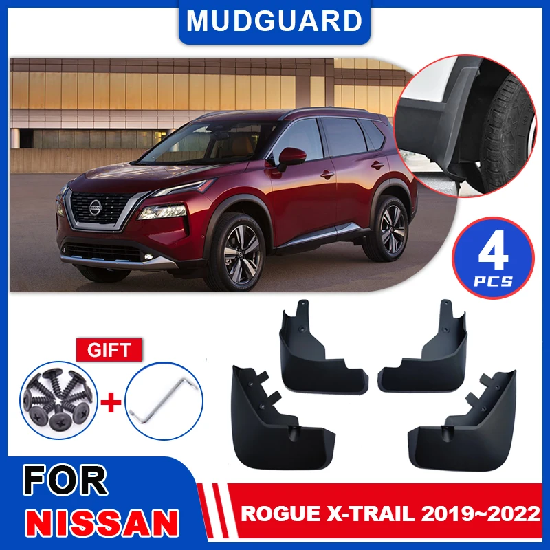 

Mudflaps For Nissan Rogue X-TRAIL 2019~2022 2020 2021 Mudguards Fender Flap Splash Guards Cover Mud Auto Parts Wheel Accessories