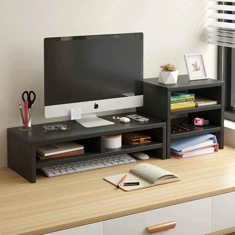 Display, Elevated Computer, Elevated Laptop Stand, Desktop Storage Rack, Multi-layer Desktop File Rack JJ1302