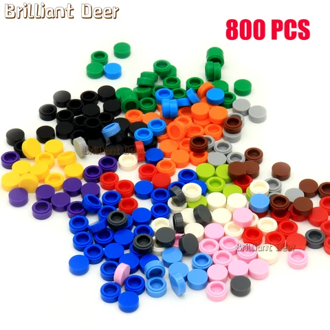 800 шт. Плоские строительные блоки 1x1 из ABS-пластика, совместимые с Lego