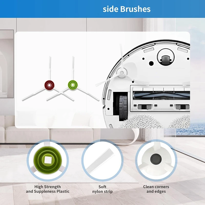 A44F-For ECOVACS T20 Omni/Max/Pro Robot Vacuum Cleaner Accessories, Main Side Brushes Hepa Filters Mop Cloth Dust Bags