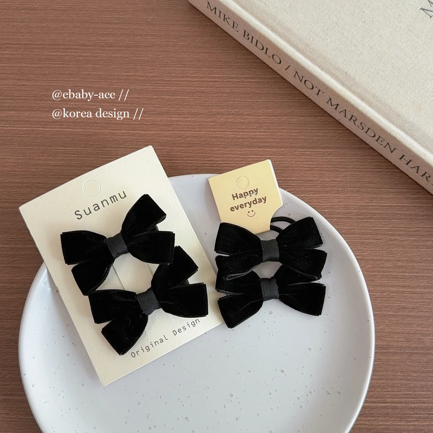Hair Clips Lightweight Velvet Korean Vintage Bow Clips Adorable Girls Casual Side Bangs Decor Red New Year Hair Accessories
