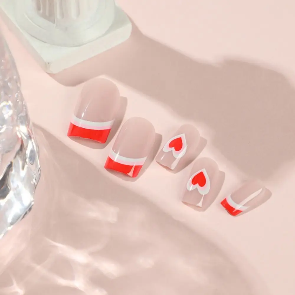 Destacável wearable manicure francês unhas falsas cabeça quadrada cobertura completa imprensa de unhas falsas em unhas femininas