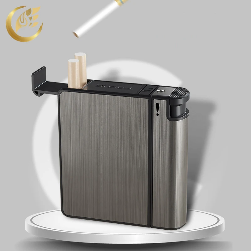 Portable Automatic Cigarette Case Metal Cigarette Boxes 20PCS Cigarette Holder Case Not Lighter Gadget For Men Christmas Gifts