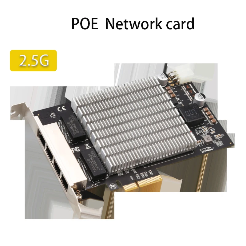 Gigabit PCI-E Network adapter Fast Ethernet POE network card 2.5G Gigabit for Desktop dock station Lan card Splitter Adapter