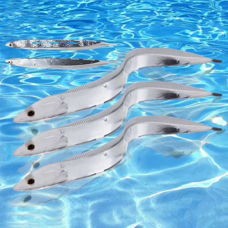 Leurre souple artificiel en silicone pour la pêche au saury, type bionique, pour la pêche en mer profonde, la pêche à la traîne, la pêche en bateau, leurre pour poisson ruban blanc, Softjerk Texan, Wobbler